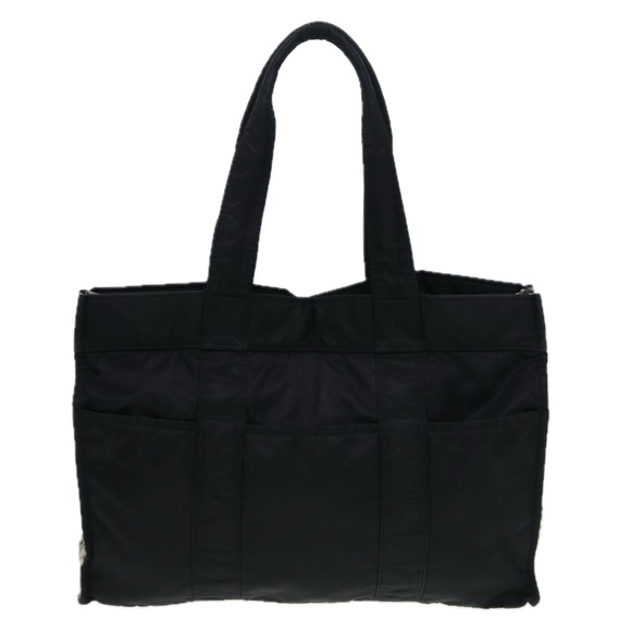 BURBERRY Nova Check Blue Label Hand Bag Nylon Black Beige Auth hk1390 - Picture 2 of 16